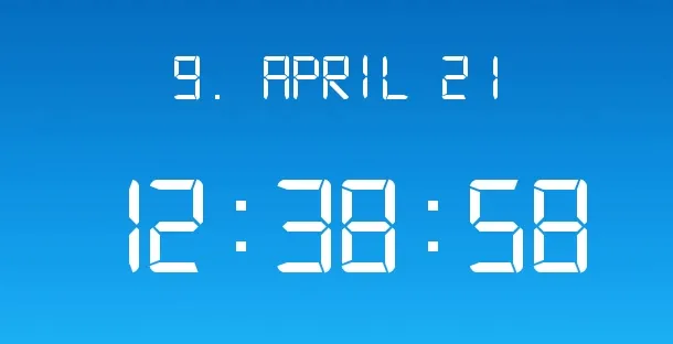 AtomicClock Android widget with a large digital clock